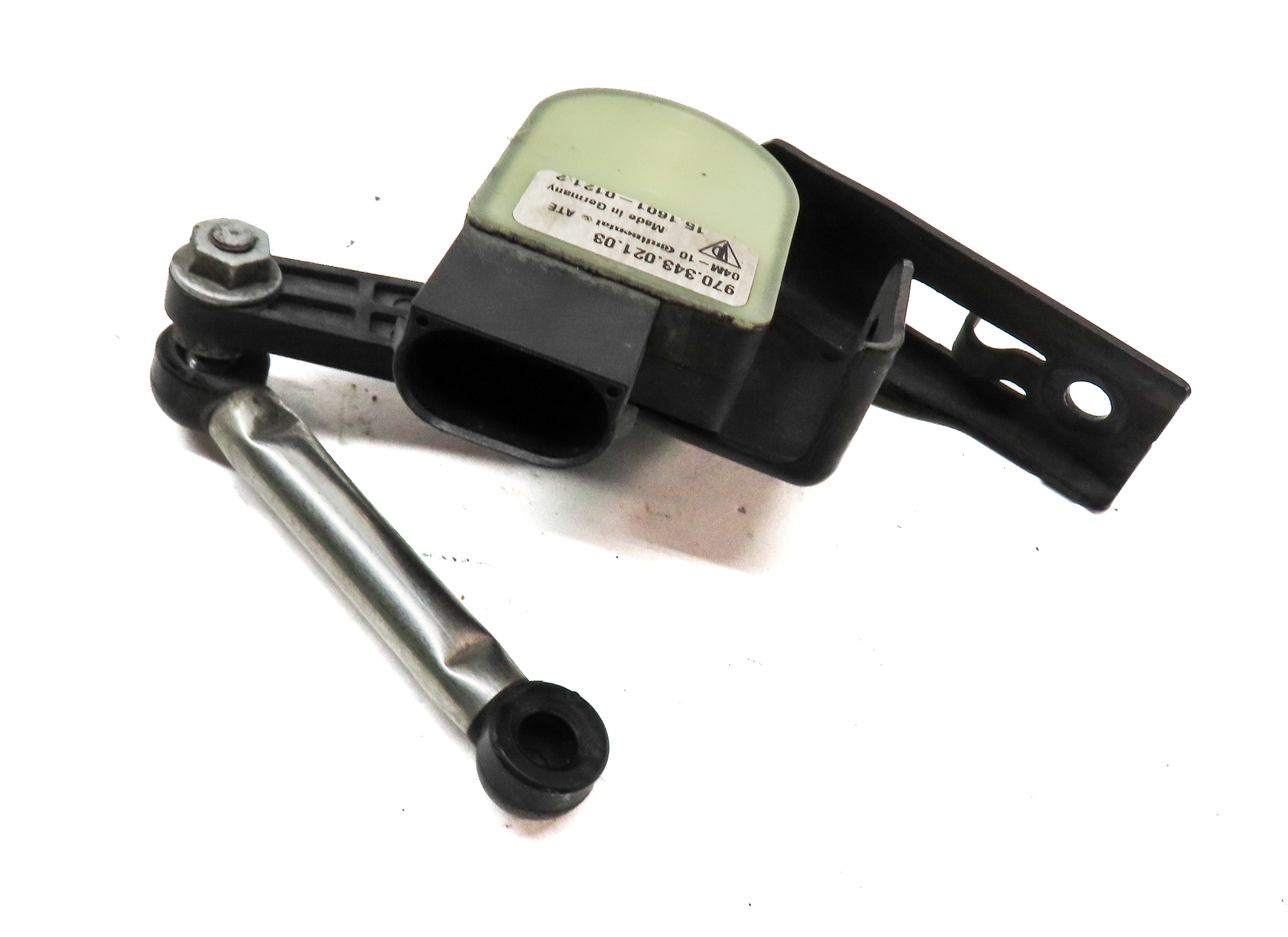 2011 PORSCHE PANAMERA (970 G1) FRONT LEFT DRIVER SUSPENSION HEIGHT LEVEL SENSOR — exact item pictured